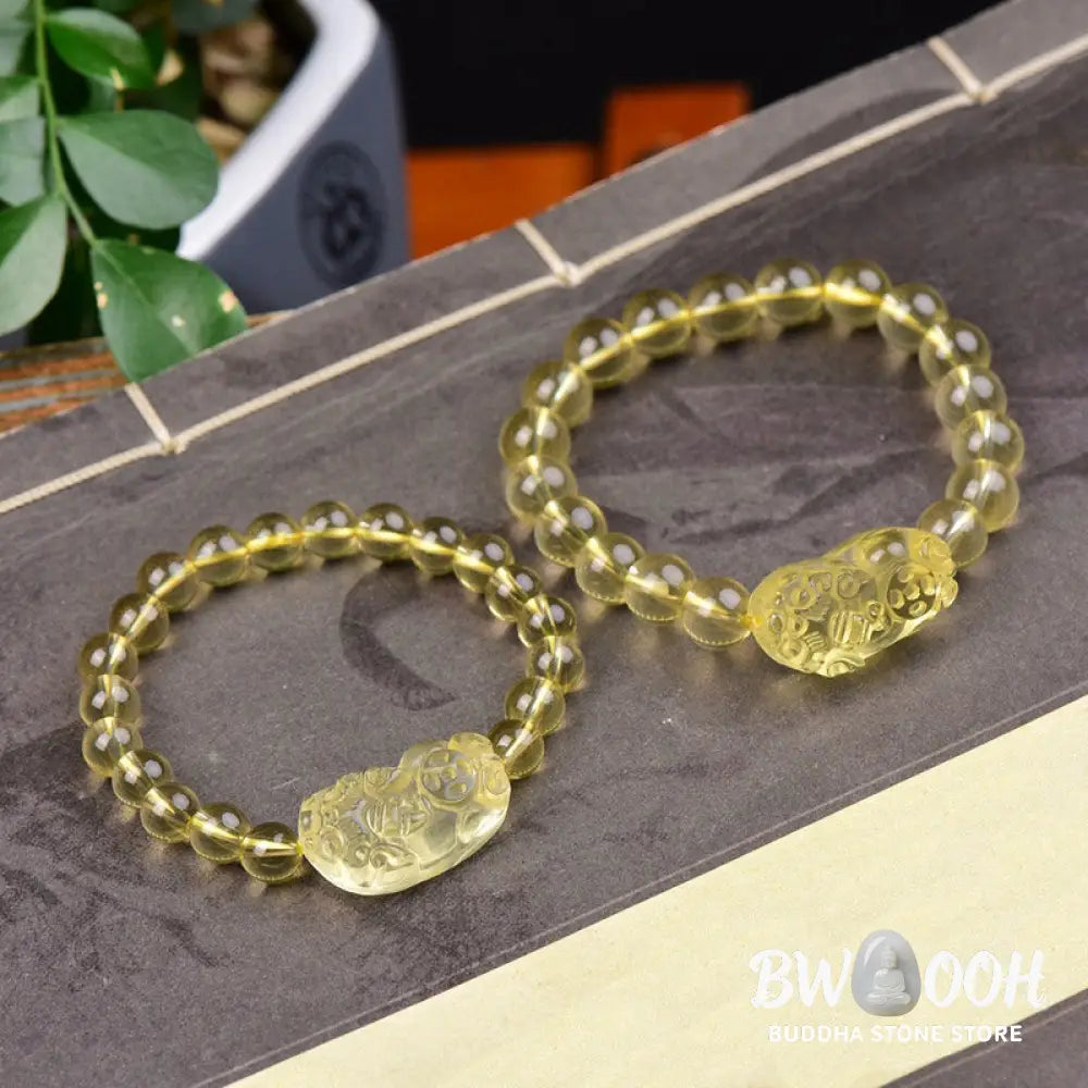 Buddha Stones FengShui Citrine PiXiu Wealth Bracelet - BWOOOH - Bracelet