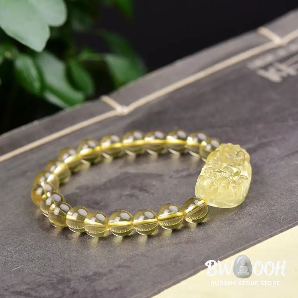 Buddha Stones FengShui Citrine PiXiu Wealth Bracelet - BWOOOH - Bracelet