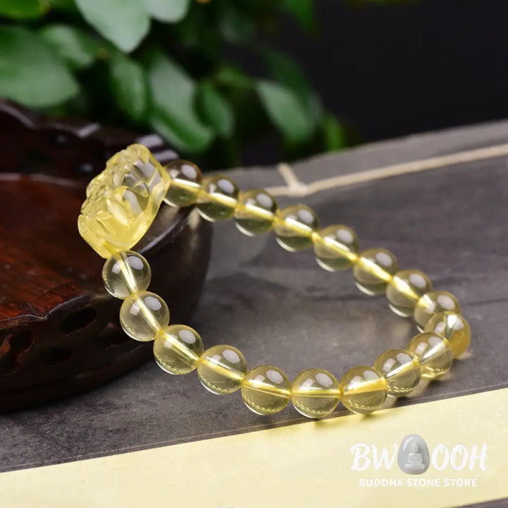 Buddha Stones FengShui Citrine PiXiu Wealth Bracelet - BWOOOH - Bracelet