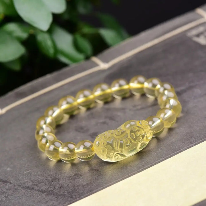 BWOOOH FengShui Citrine PiXiu Wealth Bracelet - BWOOOH - 9mm(Wrist Circumference 14-16cm) - Bracelet