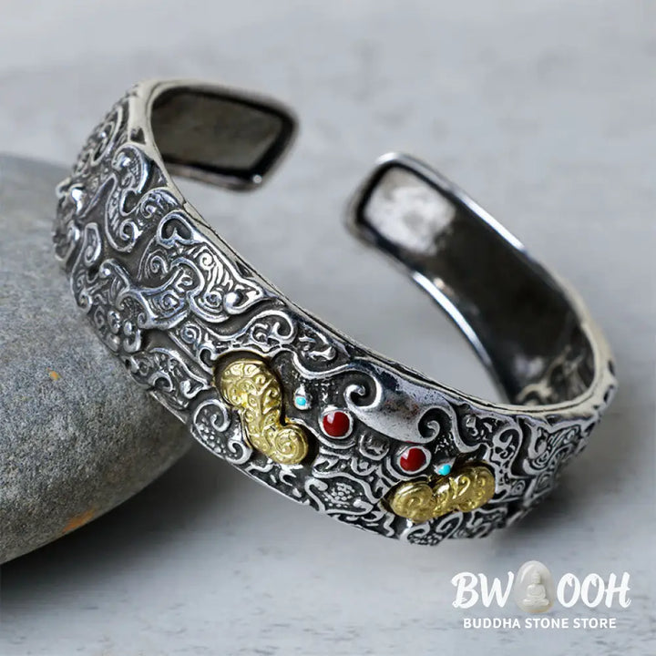 Buddha Stones FengShui Engraving PiXiu Blessing Bracelet Bangle - BWOOOH - PiXiu - Bracelet