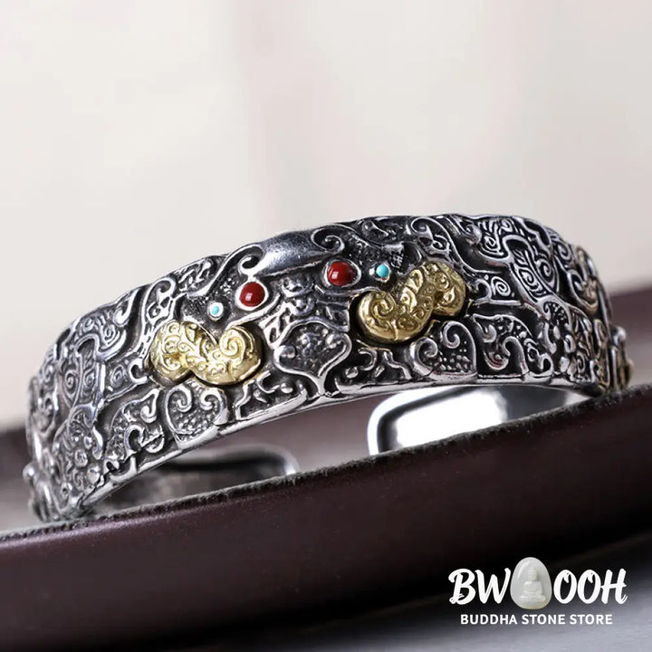 Buddha Stones FengShui Engraving PiXiu Blessing Bracelet Bangle - BWOOOH - PiXiu - Bracelet