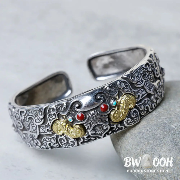 Buddha Stones FengShui Engraving PiXiu Blessing Bracelet Bangle - BWOOOH - PiXiu - Bracelet