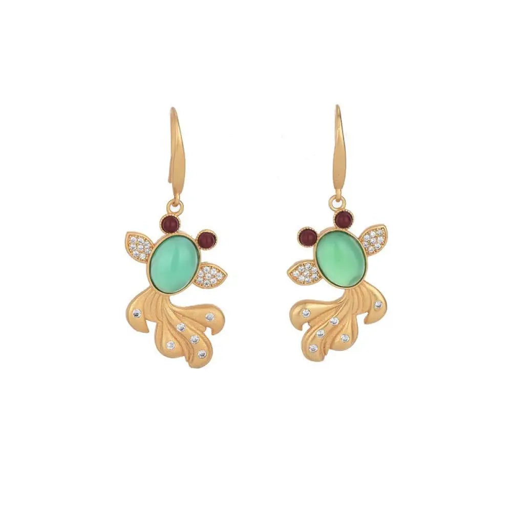 BWOOOH FengShui Jade Koi Fortune Earrings — Jade jade bracelet for spiritual healing and mindful living