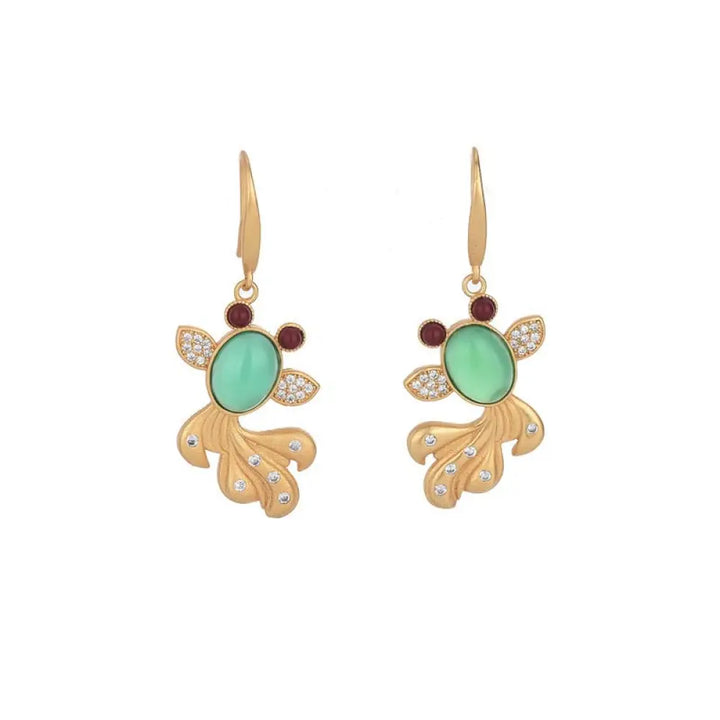 BWOOOH FengShui Jade Koi Fortune Earrings — Jade jade bracelet for spiritual healing and mindful living