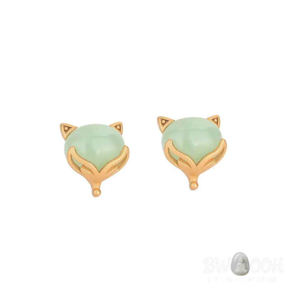 Buddha Stones FengShui Jade Luck Earrings - Jade - Earrings