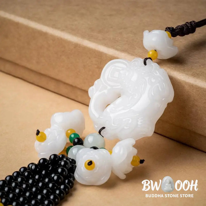 Buddha Stones FengShui Jade PiXiu Blessing Car Pendant Decoration - Car Hanging Decoration