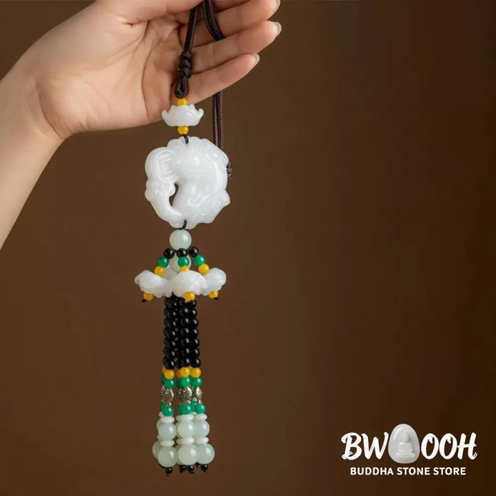 Buddha Stones FengShui Jade PiXiu Blessing Car Pendant Decoration - Car Hanging Decoration