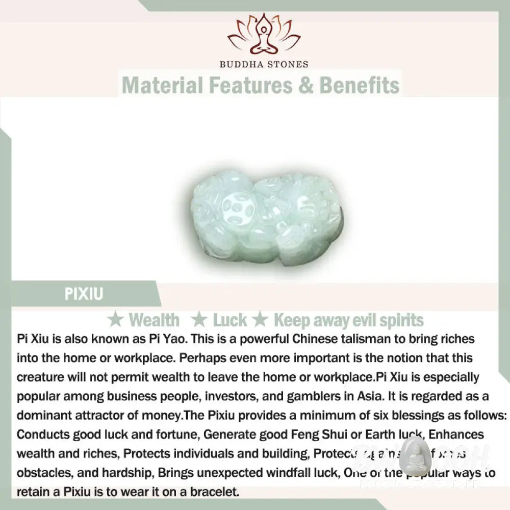 Buddha Stones FengShui Jade PiXiu Blessing Car Pendant Decoration - Car Hanging Decoration