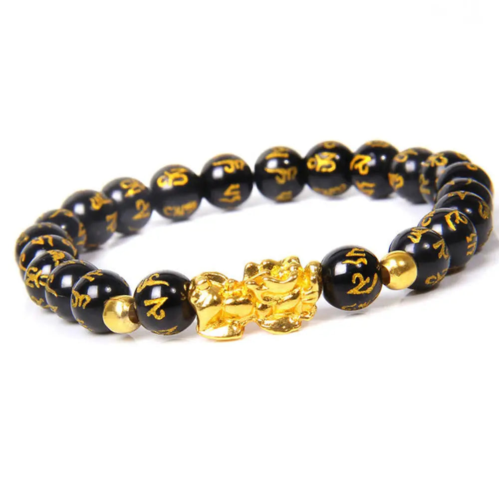 BWOOOH FengShui Lucky Pixiu Obsidian Wealth Bracelet - BWOOOH - 1 - Bracelet