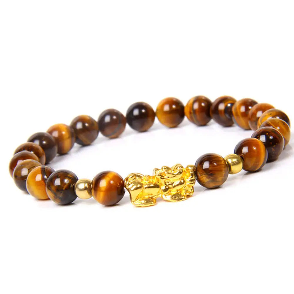 Buddha Stones FengShui Lucky Pixiu Obsidian Wealth Bracelet - BWOOOH - 4 - Bracelet