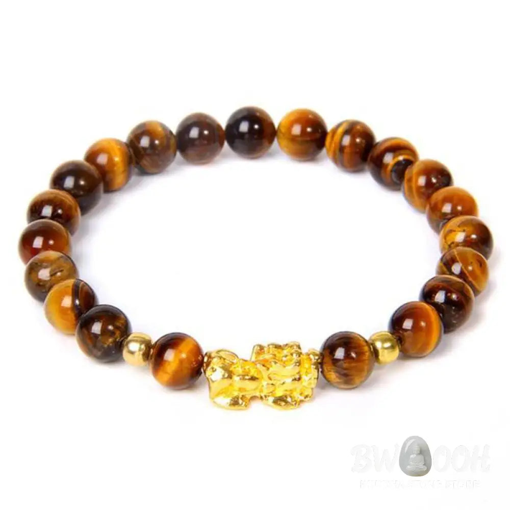 Buddha Stones FengShui Lucky Pixiu Obsidian Wealth Bracelet - BWOOOH - Bracelet