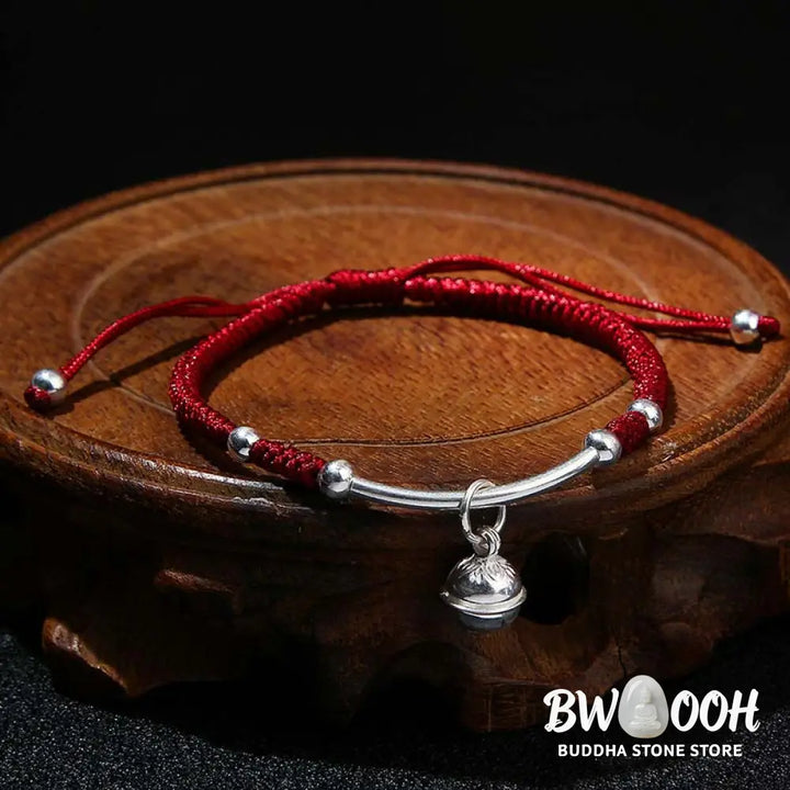 Buddha Stones FengShui Lucky Red String Bell Bracelet - BWOOOH - Bracelet
