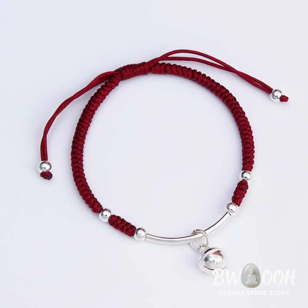 Buddha Stones FengShui Lucky Red String Bell Bracelet - BWOOOH - Bracelet