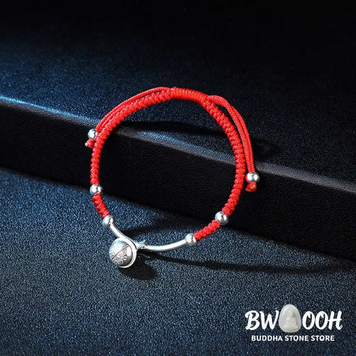 Buddha Stones FengShui Lucky Red String Bell Bracelet - BWOOOH - Bracelet
