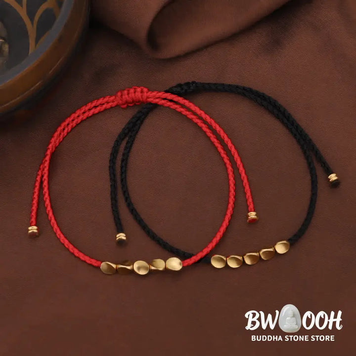 Buddha Stones FengShui Lucky Red String Bracelet - BWOOOH - Cooper(Bracelet Size 16-28cm) - Bracelet