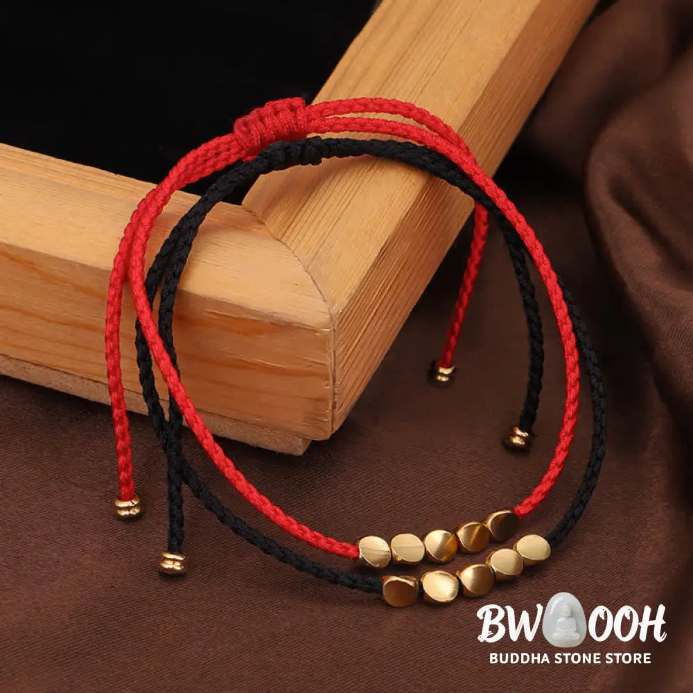 Buddha Stones FengShui Lucky Red String Bracelet - BWOOOH - Cooper(Bracelet Size 16-28cm) - Bracelet