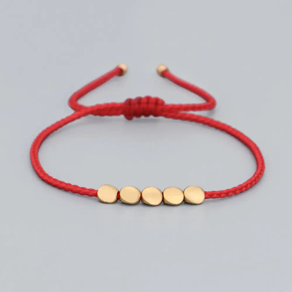 Buddha Stones FengShui Lucky Red String Bracelet - BWOOOH - Cooper(Bracelet Size 16-28cm) - Bracelet