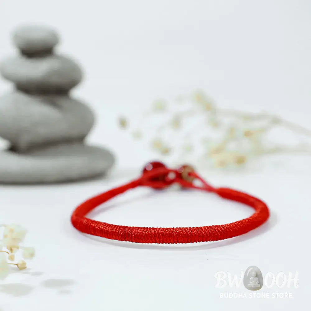 Buddha Stones FengShui Lucky Red String Ceramic Bracelet - BWOOOH - Red String(Wrist Circumference 14-19cm) - Bracelet