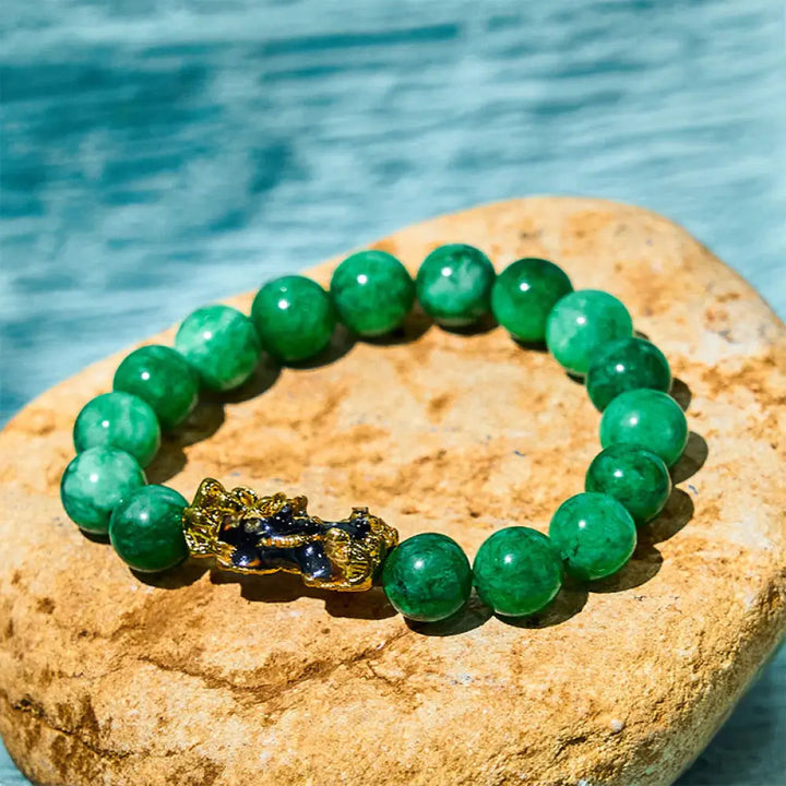 BWOOOH FengShui PiXiu Jade Protection Bracelet — PiXiu feng shui bracelet for spiritual healing and mindful living