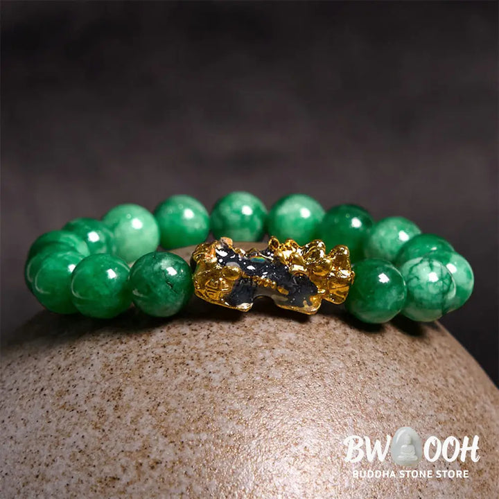Buddha Stones FengShui PiXiu Jade Protection Bracelet - BWOOOH - Bracelet
