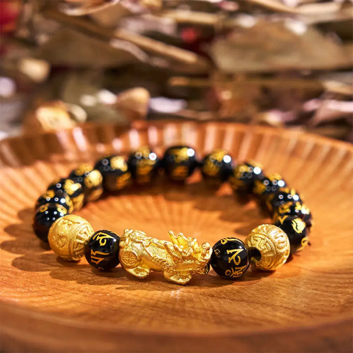 BWOOOH FengShui PiXiu Obsidian Wealth Bracelet - BWOOOH - 10mm - Bracelet