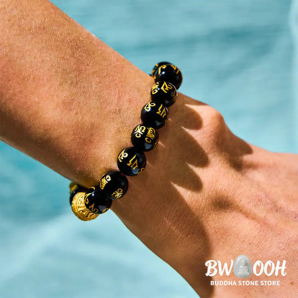 Buddha Stones FengShui PiXiu Obsidian Wealth Bracelet - BWOOOH - Bracelet