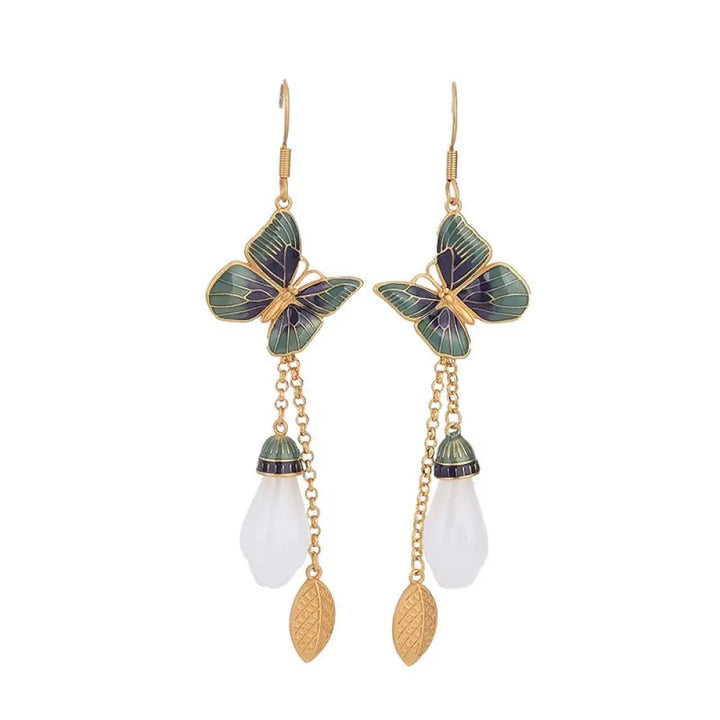BWOOOH FengShui White Jade Fortune Earrings — White Jade jade bracelet for spiritual healing and mindful living