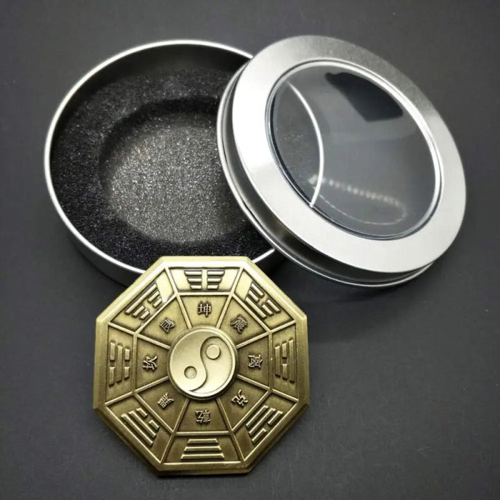 Buddha Stones Fidget Spinner Blessing Tai Chi Finger Hand Spinner Decoration - LightGoldenrodYellow - Decorations