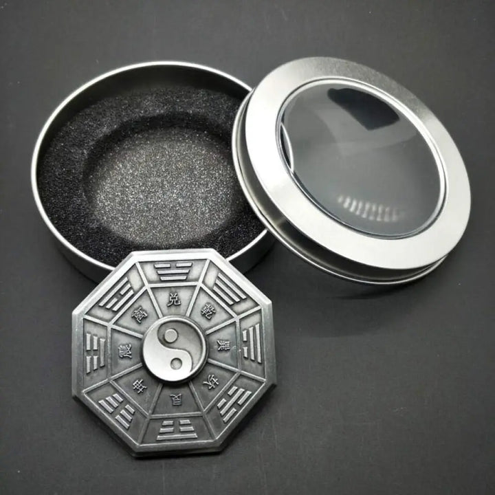 Buddha Stones Fidget Spinner Blessing Tai Chi Finger Hand Spinner Decoration - Silver - Decorations