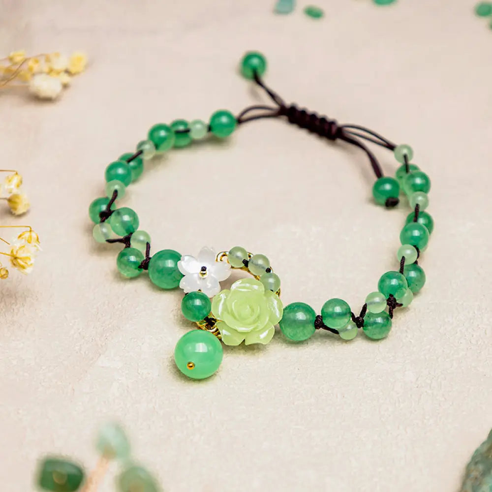BWOOOH Financial Success Jade Braided Weave Prosperity Ab