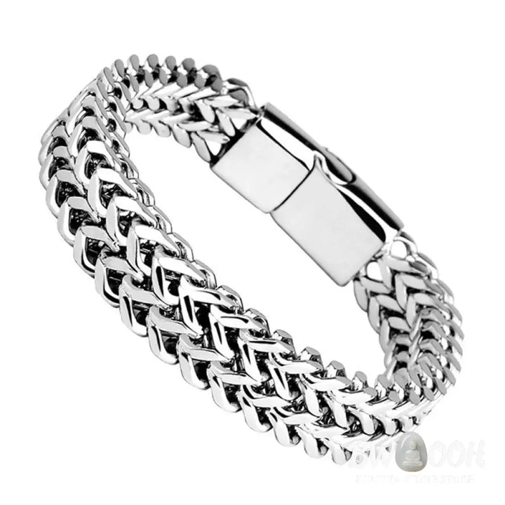 Buddha Stones Fish Scale Magnetic Buckle Titanium Steel Balance Bracelet Bangle - BWOOOH - Bracelet