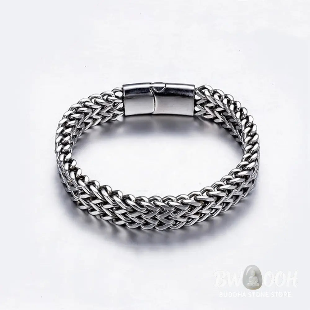 Buddha Stones Fish Scale Magnetic Buckle Titanium Steel Balance Bracelet Bangle - BWOOOH - Bracelet