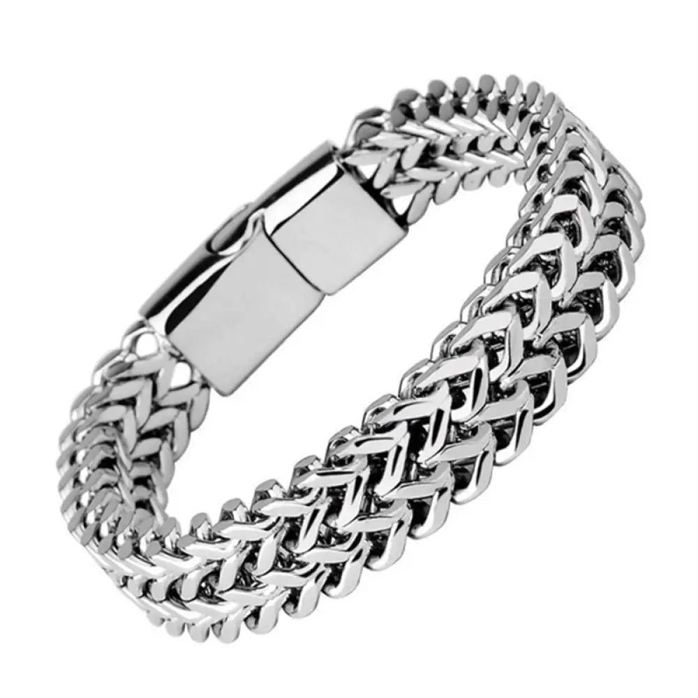 BWOOOH Fish Scale Magnetic Buckle Titanium Steel Balance Bracelet Bangle – natural gemstone crystal healing bracelet for healing and spiritual wellness