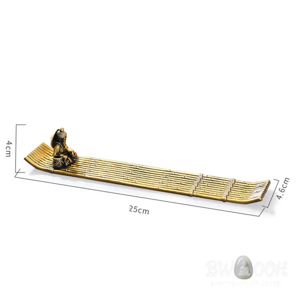 BWOOOH handcrafted incense burner - Fisherman Bamboo Fishing Boat Alloy