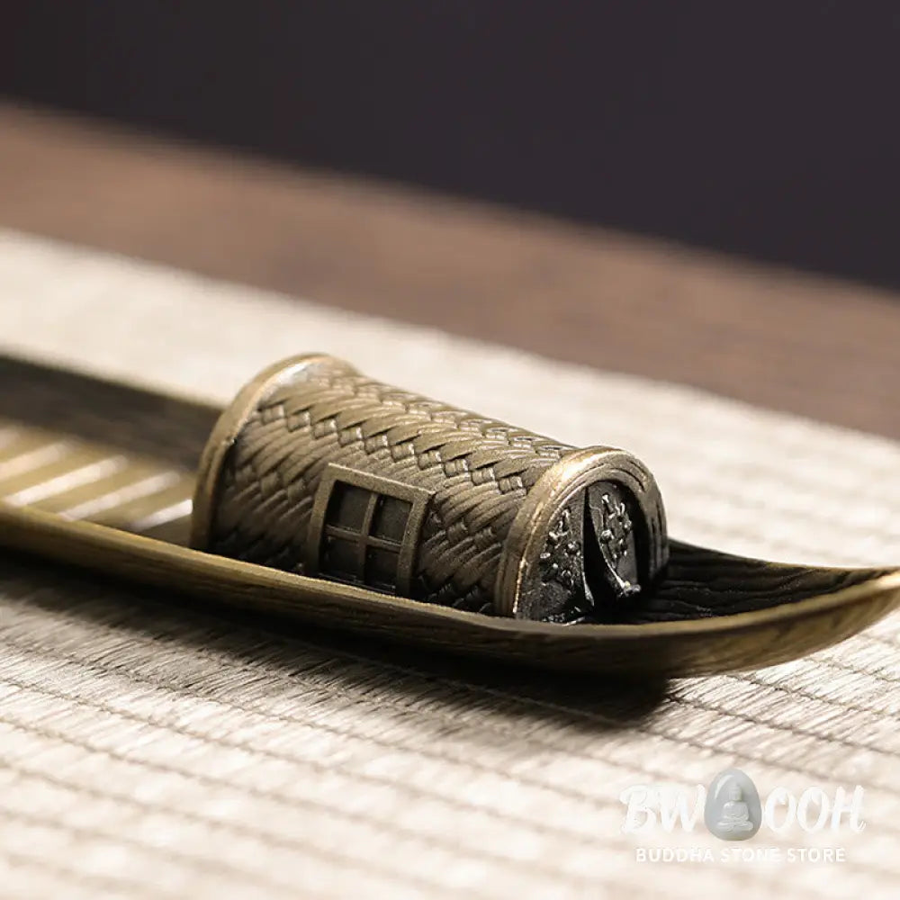BWOOOH handcrafted incense burner - Fisherman Boat Alloy Incense Stick 