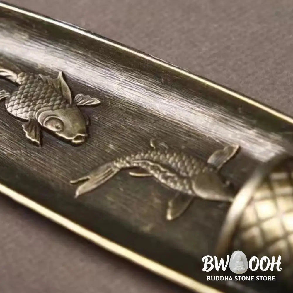 BWOOOH handcrafted incense burner - Fisherman Boat Koi Fish Zinc Alloy 