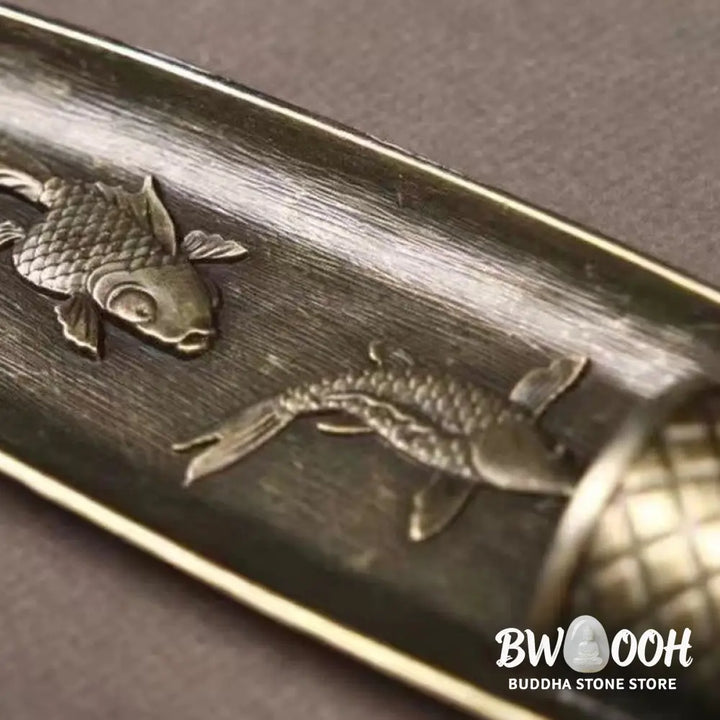 BWOOOH handcrafted incense burner - Fisherman Boat Koi Fish Zinc Alloy 