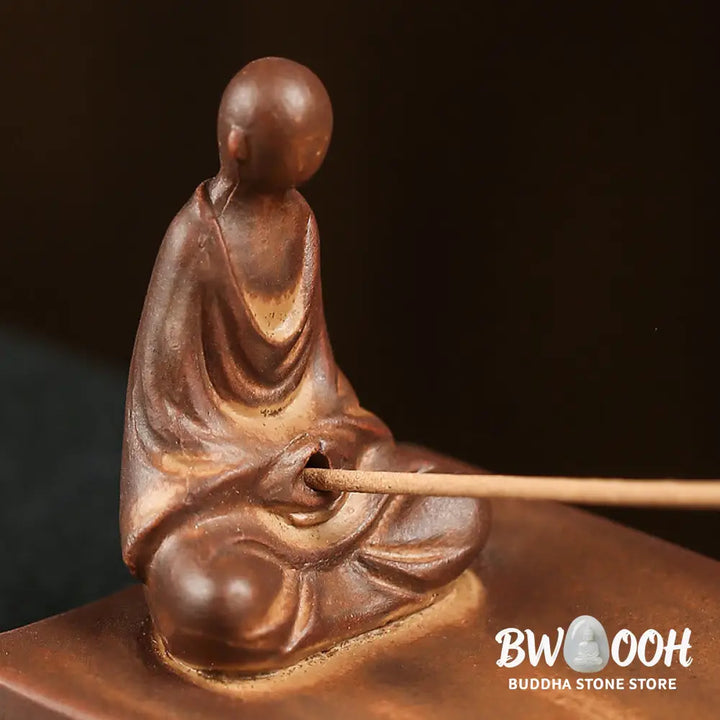 BWOOOH ceramic incense burner - Fisherman Fishing Boat Bamboo Buddh