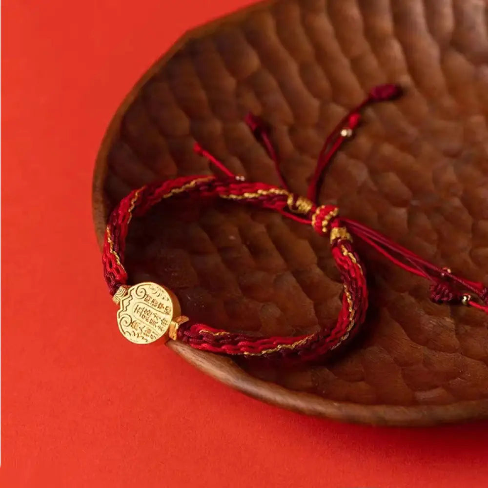 BWOOOH Five Directions Gods of Wealth Handmade Reincarnation Knot Protection String Braid Bracelet - BWOOOH