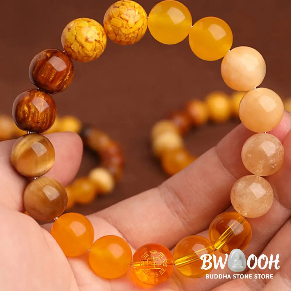Buddha Stones Five Elements Various Agate Balance Luck Bracelet - BWOOOH - Bracelet