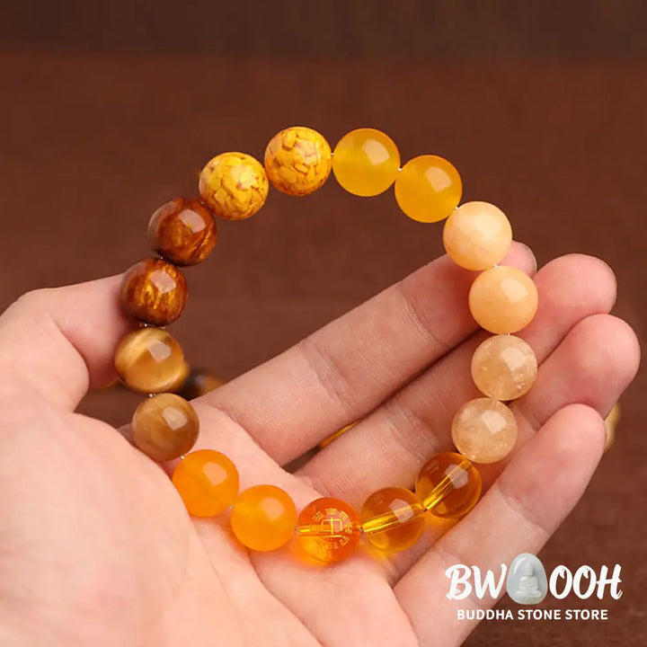 Buddha Stones Five Elements Various Agate Balance Luck Bracelet - BWOOOH - Bracelet