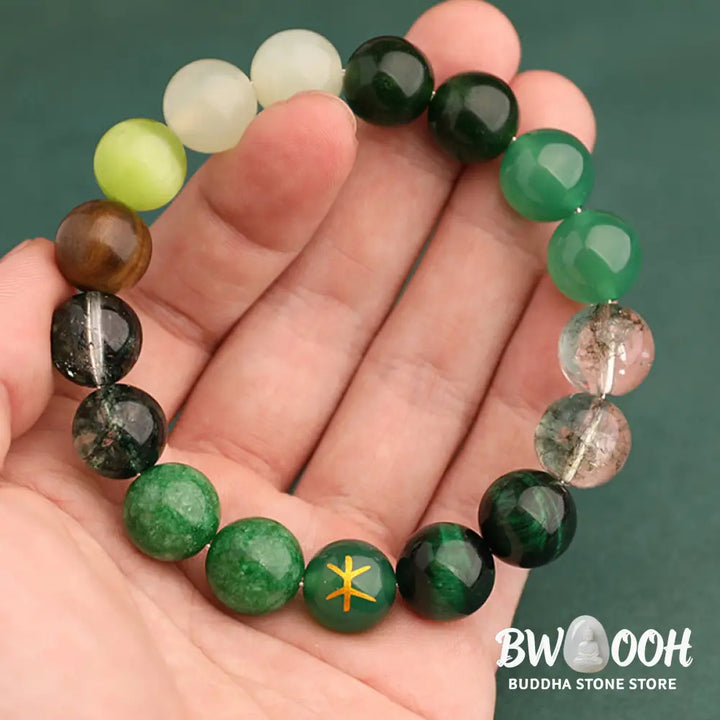 Buddha Stones Five Elements Various Agate Balance Luck Bracelet - BWOOOH - Bracelet