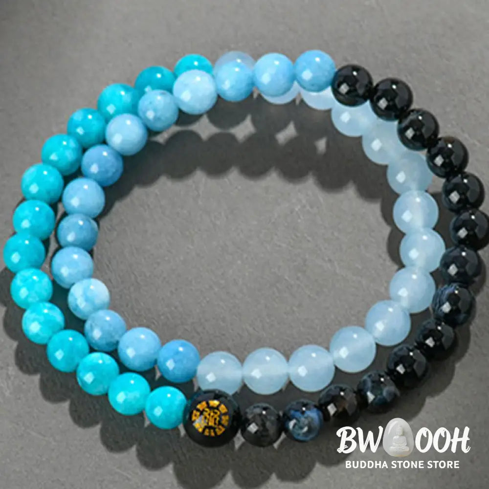 Buddha Stones Five Elements Various Agate Crystal Chalcedony White Crystal White Agate Luck Bracelet - BWOOOH - Bracelet