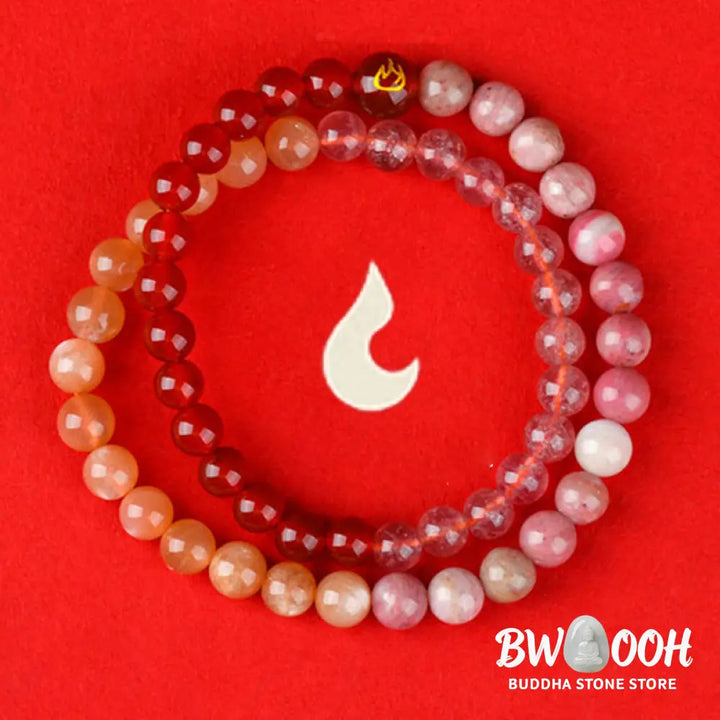 Buddha Stones Five Elements Various Agate Crystal Chalcedony White Crystal White Agate Luck Bracelet - BWOOOH - Bracelet