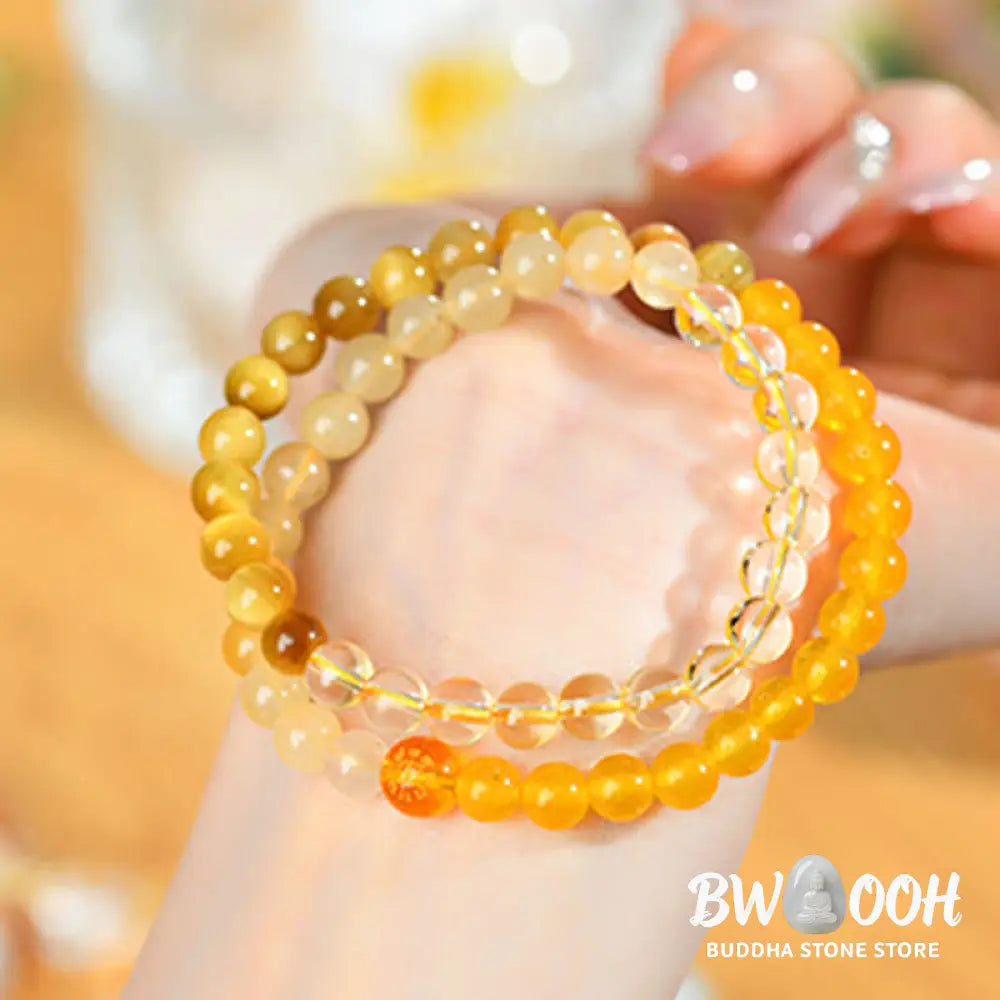 Buddha Stones Five Elements Various Agate Crystal Chalcedony White Crystal White Agate Luck Bracelet - BWOOOH - Bracelet