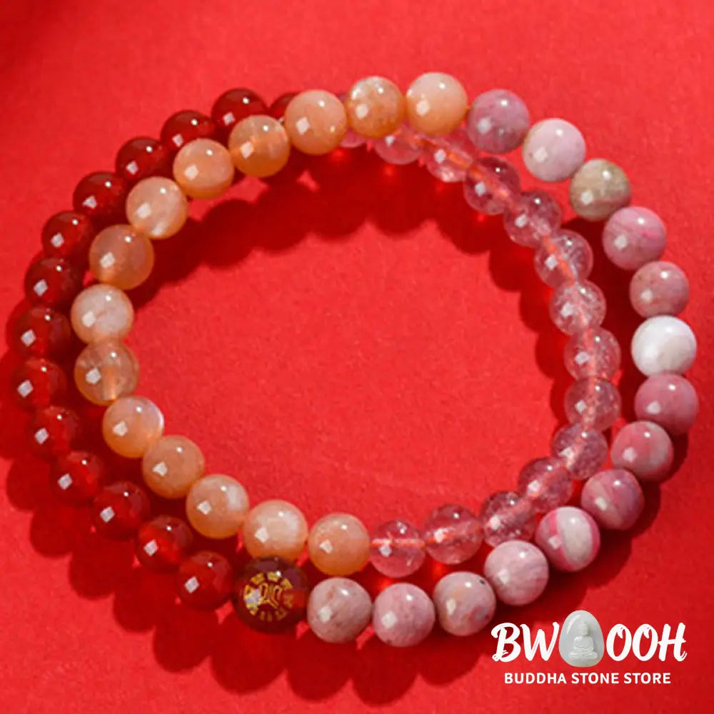 Buddha Stones Five Elements Various Agate Crystal Chalcedony White Crystal White Agate Luck Bracelet - BWOOOH - Bracelet
