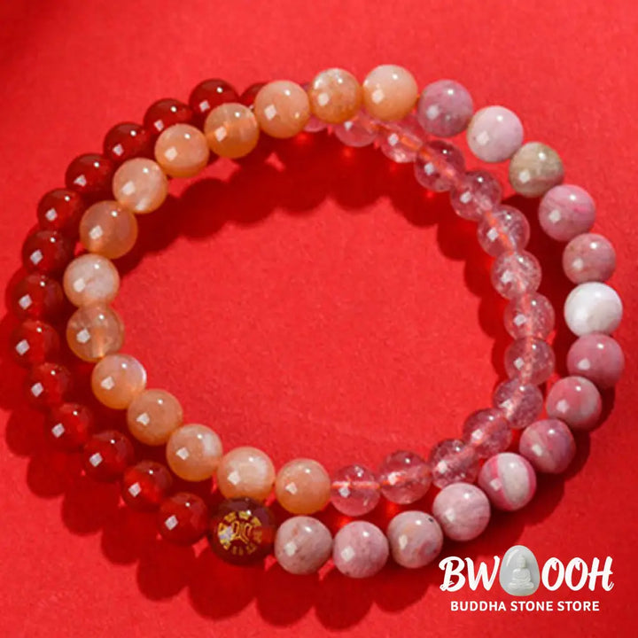 Buddha Stones Five Elements Various Agate Crystal Chalcedony White Crystal White Agate Luck Bracelet - BWOOOH - Bracelet