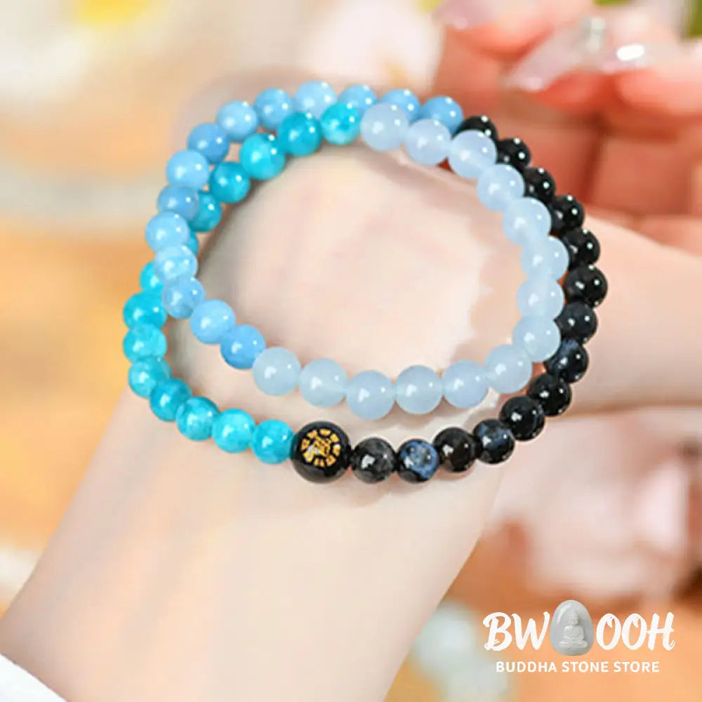 Buddha Stones Five Elements Various Agate Crystal Chalcedony White Crystal White Agate Luck Bracelet - BWOOOH - Bracelet