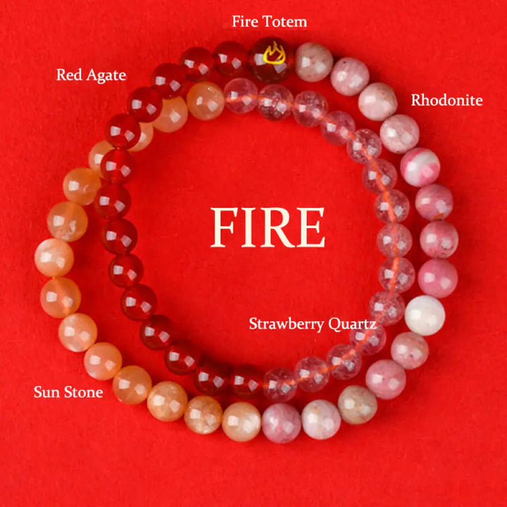 Buddha Stones Five Elements Various Agate Crystal Chalcedony White Crystal White Agate Luck Bracelet - BWOOOH